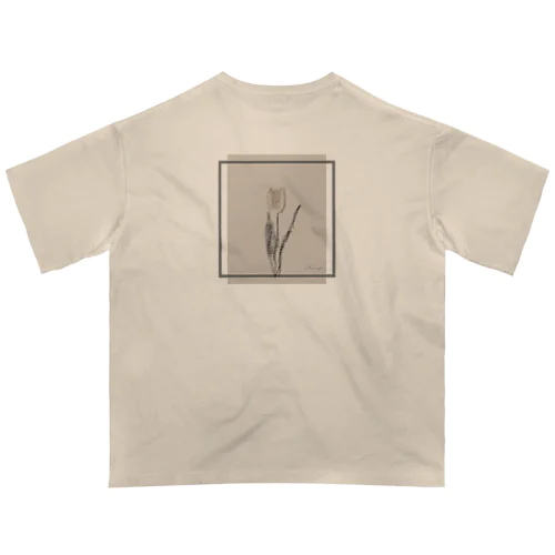 peach marron 🌷 Tulip Art オーバーサイズTシャツ