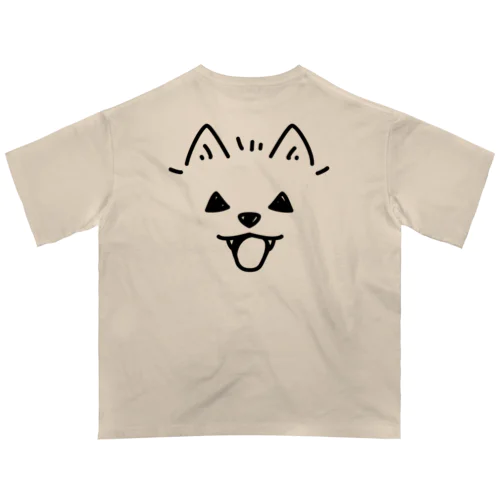 バックプリント 近すぎるポメラニアン03　ハロウィン Oversized T-Shirt