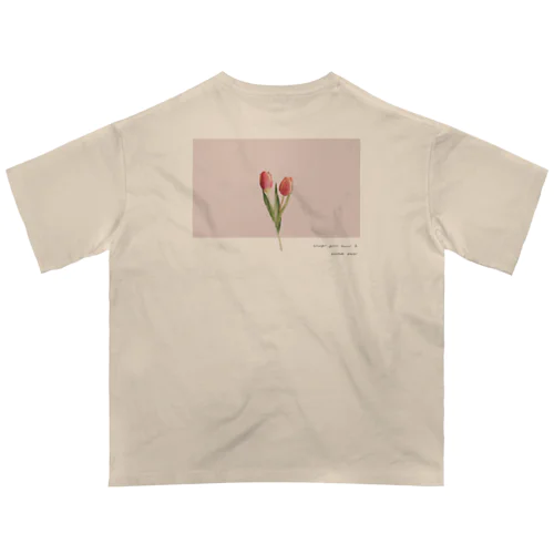 🍑 Peach Tulip . Oversized T-Shirt