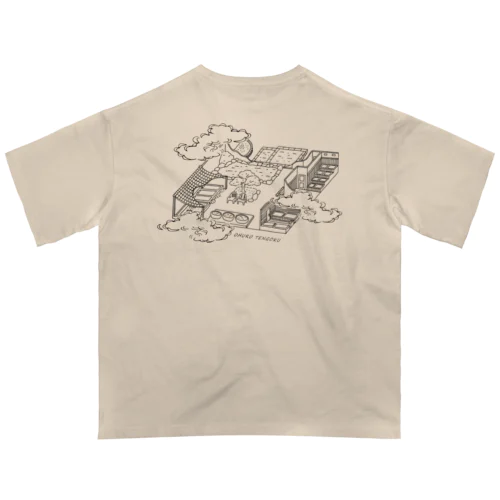 お風呂天国（ブラック） Oversized T-Shirt