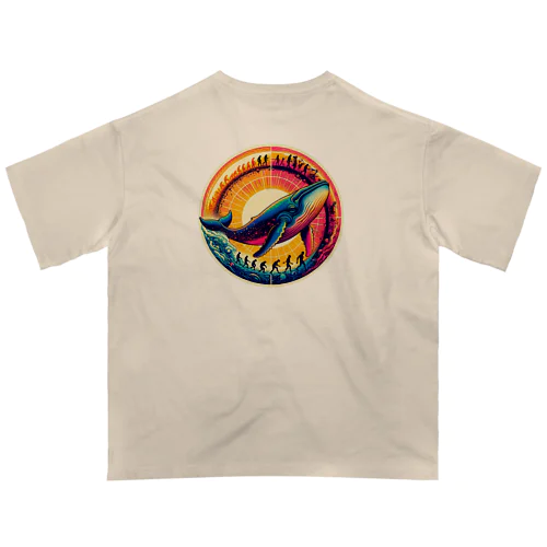 クジラ オーバーサイズTシャツ