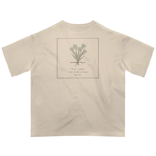 *ミルキーブルーチューリップの花束 オーバーサイズTシャツ