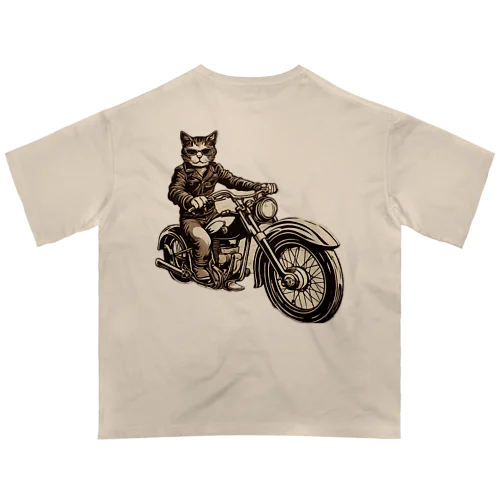 アウトドア猫 オーバーサイズTシャツ