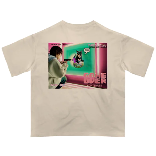 マメ柴チルちゃん　レトロゲーム オーバーサイズTシャツ