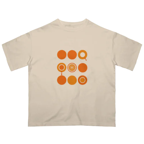 オレンジ オーバーサイズTシャツ