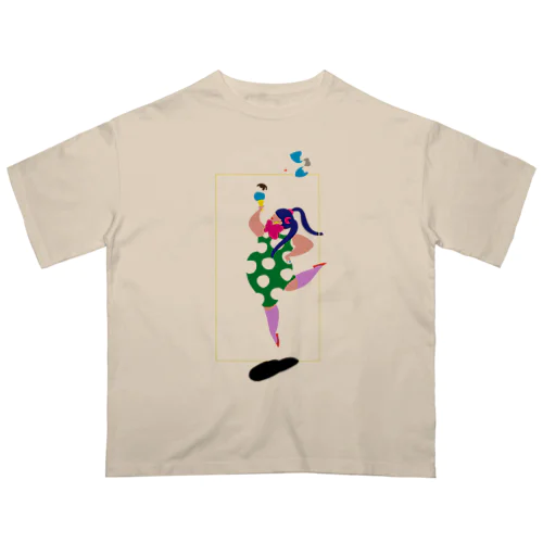 水玉の女01 オーバーサイズTシャツ