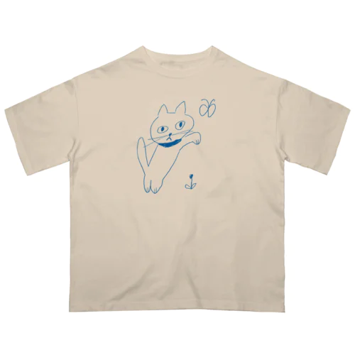 チョウチョとニャンコ オーバーサイズTシャツ