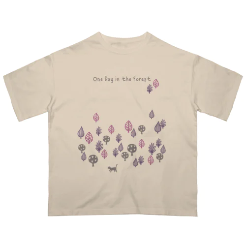 或る日の森(パープル系) オーバーサイズTシャツ