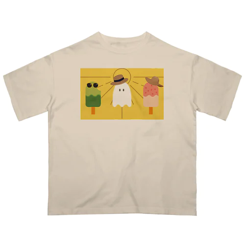 夏に一緒に過ごしたいアイスとオバケ Oversized T-Shirt