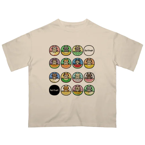 14Cats（フルーツ） オーバーサイズTシャツ