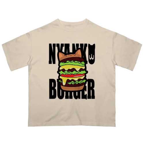 にゃんこバーガー オーバーサイズTシャツ