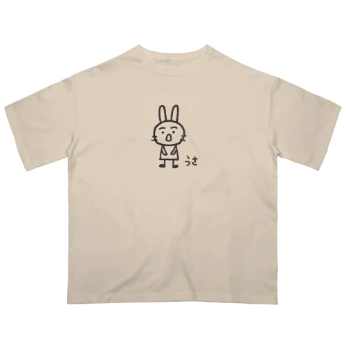 無表情なうさ オーバーサイズTシャツ