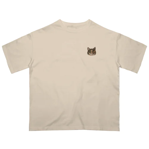 縞三毛猫のみそ オーバーサイズTシャツ