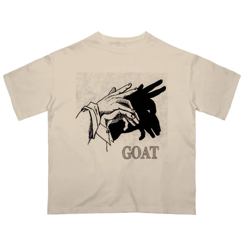 Hand shadowgraph　Goat Oversized T-Shirt
