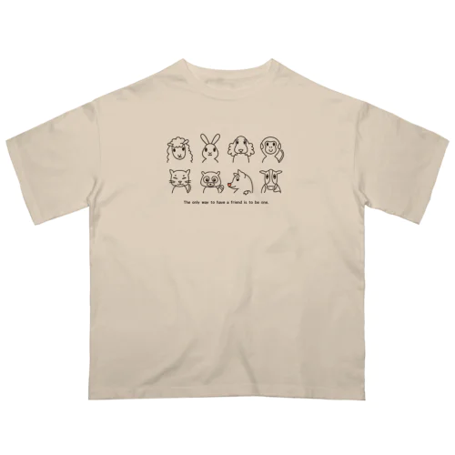 動物大集合！（チャリティー） Oversized T-Shirt