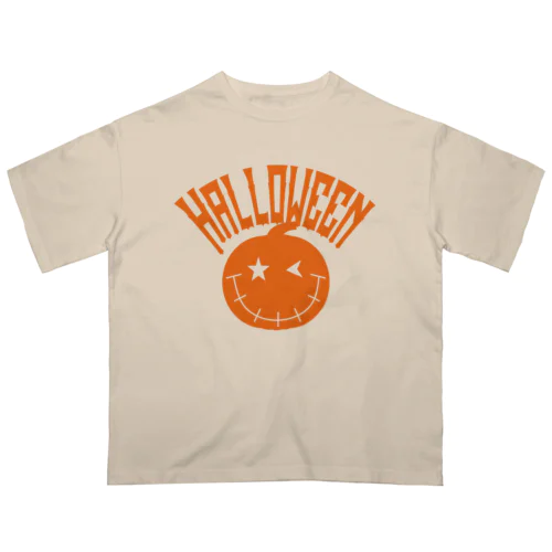 ハロウィンオレンジ文字かぼちゃ アーク ジャック・オー・ランタン オーバーサイズTシャツ