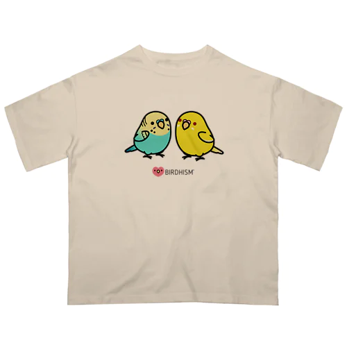 Chubby Bird 仲良しセキセイインコ Oversized T-Shirt