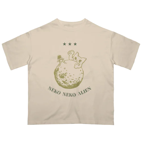 ねこねこエイリアン オーバーサイズTシャツ