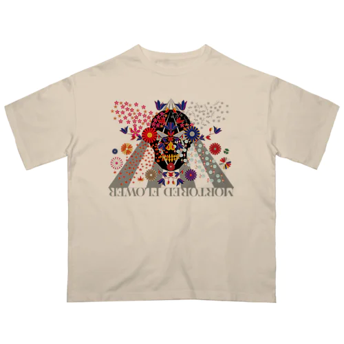 MOTOREDFLOWER #SKkulLL001 #FrontPrint オーバーサイズTシャツ