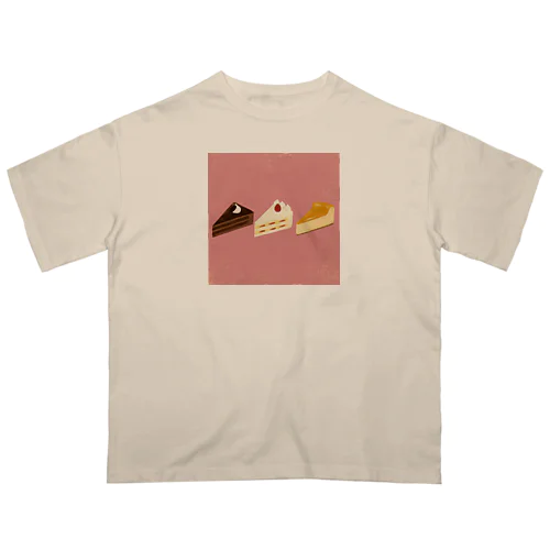 ケーキみっつ Oversized T-Shirt