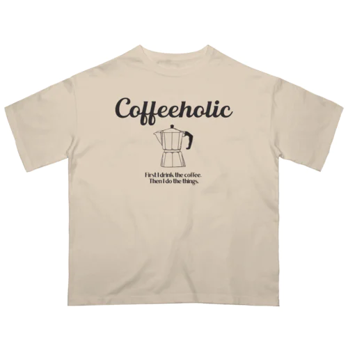 COFFEEHOLIC black logo オーバーサイズTシャツ