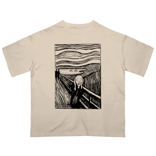 ムンク　叫び　Munch / The Scream リトグラフ　 オーバーサイズTシャツ