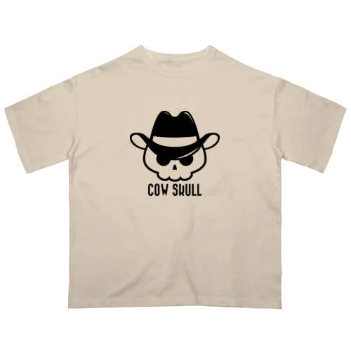 COW SKULL テンガロンハットドクロ ブラック オーバーサイズTシャツ