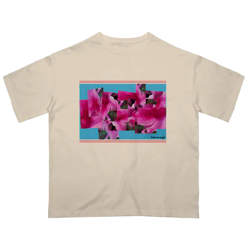 PINK FLOWERS オーバーサイズTシャツ