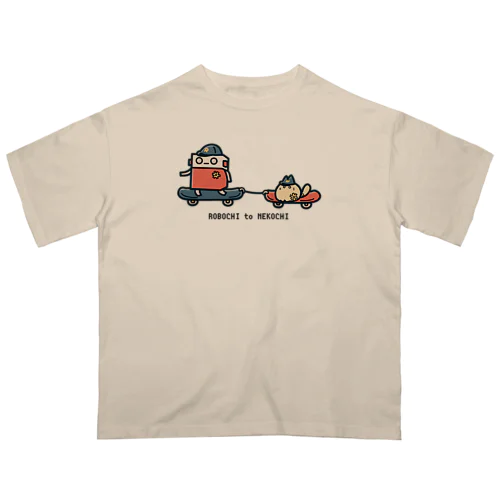 スケボーロボchiネコchi Oversized T-Shirt