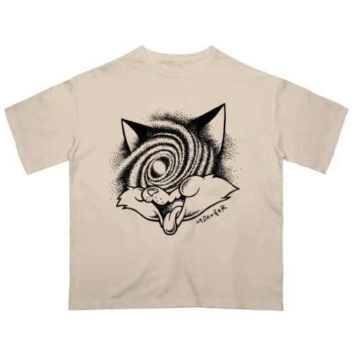 渦巻銀河の猫 オーバーサイズTシャツ