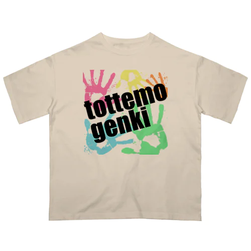 tottemogenkiロゴしりーず。 Oversized T-Shirt