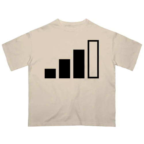 アンテナ3本【Tシャツ】【前面いっぱい】【デザイン色：黒】 オーバーサイズTシャツ