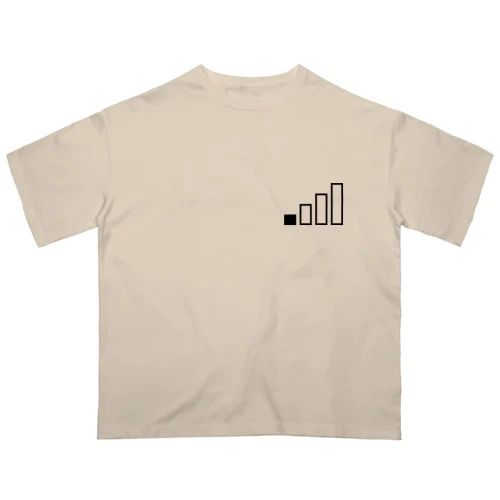アンテナ1本【Tシャツ】【前面ワンポイント】【デザイン色：黒】 オーバーサイズTシャツ
