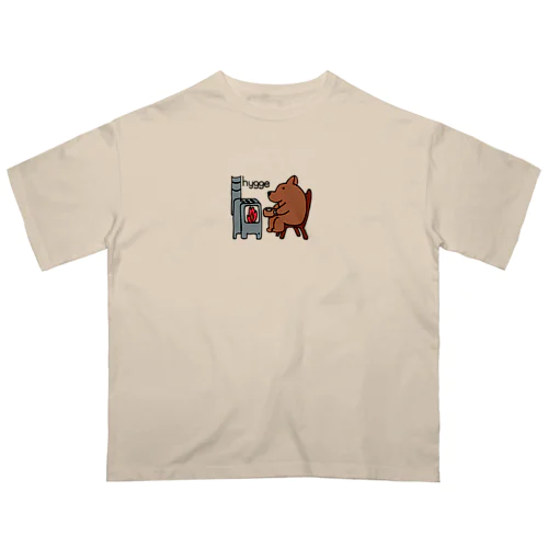 hygge クマ　暖炉 オーバーサイズTシャツ