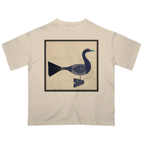 水鳥オブジェ オーバーサイズTシャツ