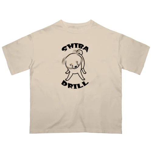 柴ドリル（白柴） Oversized T-Shirt