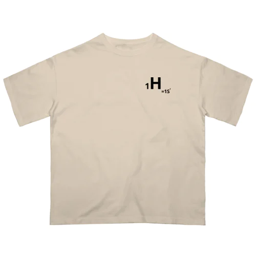 1.hydrogen(黒/表裏) Oversized T-Shirt