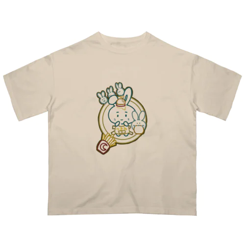 月見うさぎ店長 オーバーサイズTシャツ