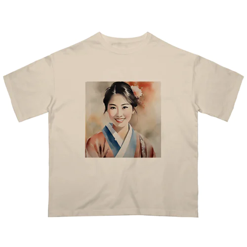 日本人女性 ヴィンテージ オーバーサイズTシャツ