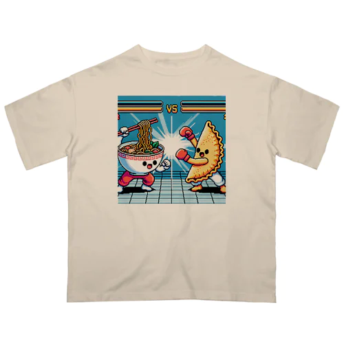 ラーメン　VS　餃子 オーバーサイズTシャツ