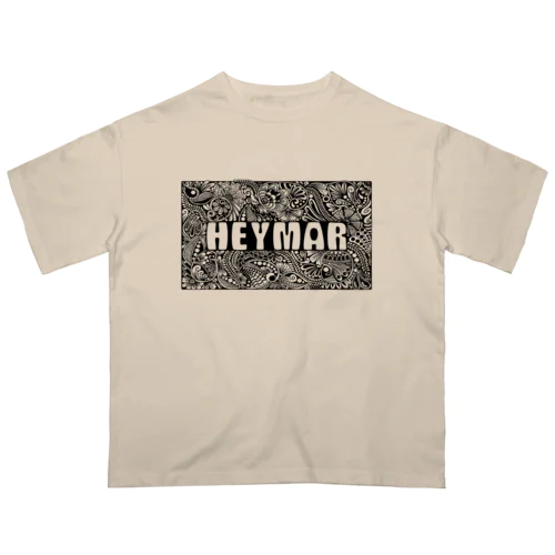  HEYMARロゴ　黒 オーバーサイズTシャツ