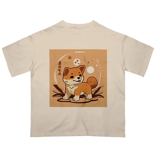 柴犬、縄文☆彡古代くん オーバーサイズTシャツ