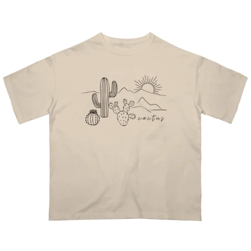 サボテンと太陽 オーバーサイズTシャツ