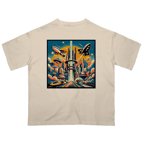 過去の未来観　retro-futurism design01 オーバーサイズTシャツ