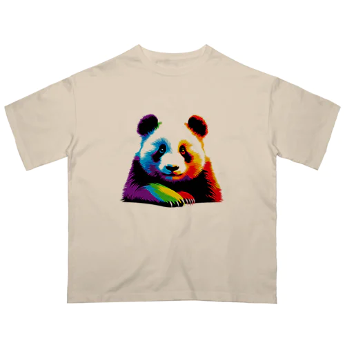 虹色熊猫 オーバーサイズTシャツ