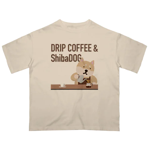 DRIP COFFEE & ShibaDOG オーバーサイズTシャツ