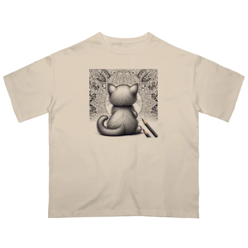 Back-raised Dream Cat オーバーサイズTシャツ