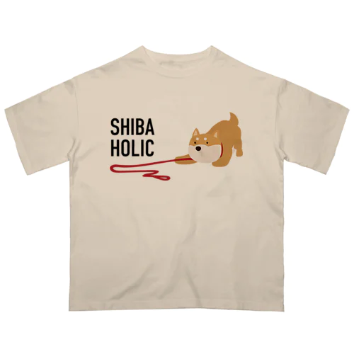 SHIBA HOLIC（赤✕赤） オーバーサイズTシャツ