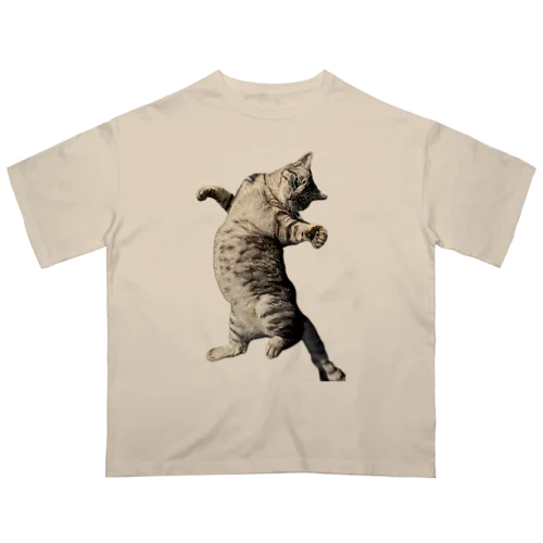 お腹が重くて寝返りが大変な猫 オーバーサイズTシャツ