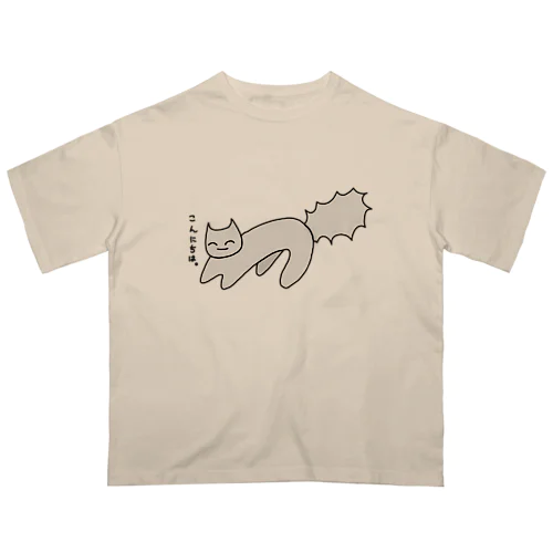 内心バクバクねこ オーバーサイズTシャツ